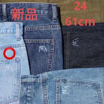 새상품 UNIQLO 유니클로 스트레이트 청바지 블루 24 61cm