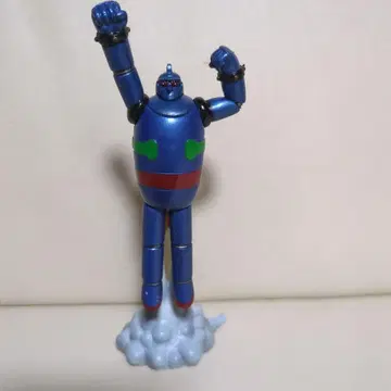 파란 로봇 피규어 분사 이펙트 포함 약 10cm