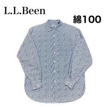 L.L. Been 플라워 무늬 긴팔 코튼 셔츠