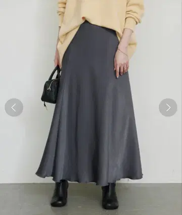 SLOBE IENA 슬로브 이에나 새틴 머메이드 스커트 그레이