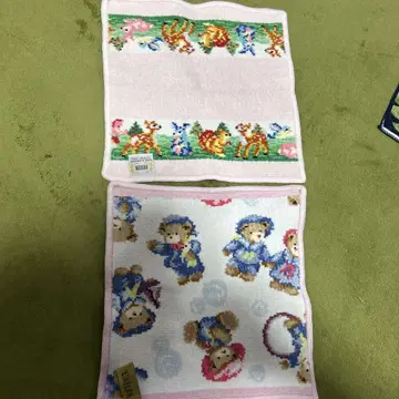 페이 타월 손수건 2장과 Francfranc 타월 손수건 3장 세트