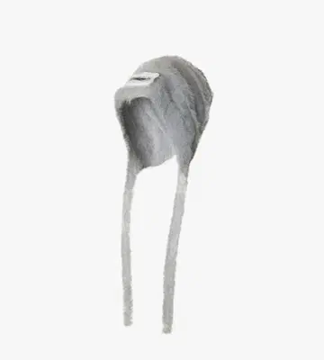 theredthread S fuzzy knit beanie gray