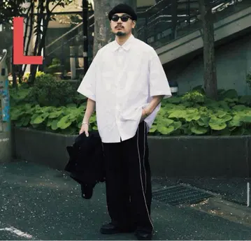 cootie 블랙 와이드 팬츠 L 사이즈