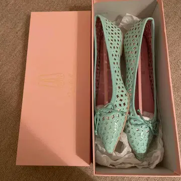 프리티 발레리나 민트 그린 펌프스 플랫슈즈