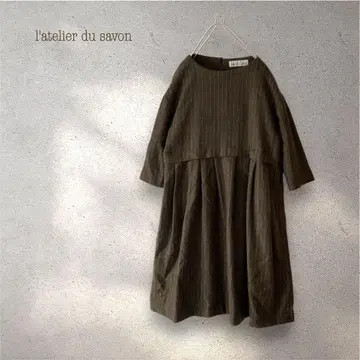 l'atelier du savon 울 원피스 튜닉 7부 소매