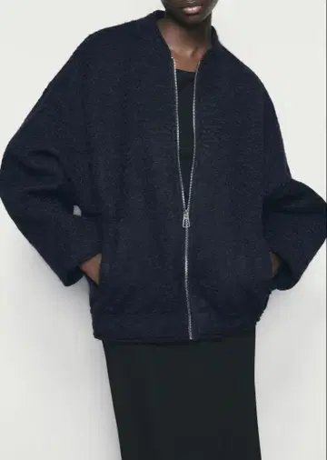 ZARA 부클 오버사이즈 봄버 자켓