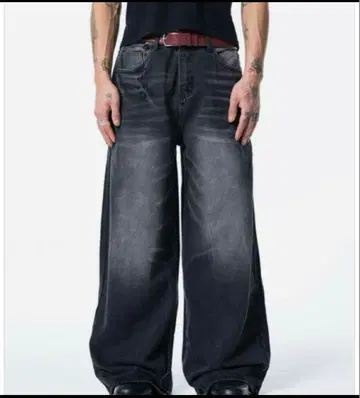 MENES Wrinkle Washed Denim Pants