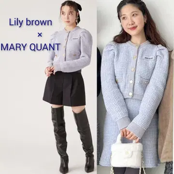 [ LILY BROWN x MARY QUANT ] 트위드 니트 셋업