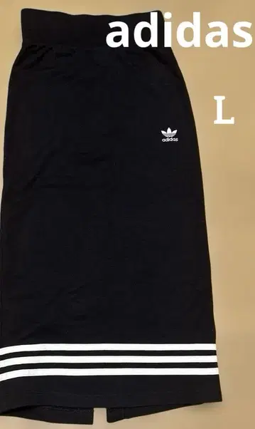 adidas 블랙 스트라이프 타이트 스커트 L