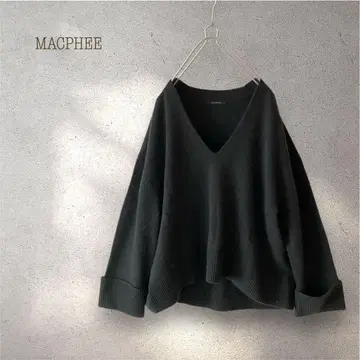 MACPHEE LAMBS CASHMERE V넥 풀오버 캐시미어 혼방
