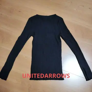 UNITED ARROWS 블랙 리브 니트
