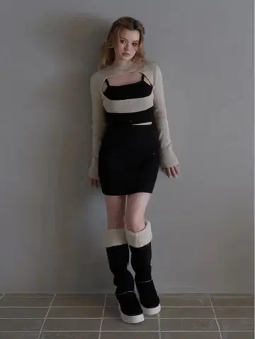 andmary Carina knit set & mini skirt