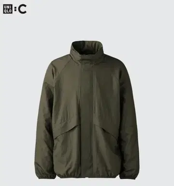 미사용 새상품 유니클로c 라이트웨이트 스탠드 블루종 L