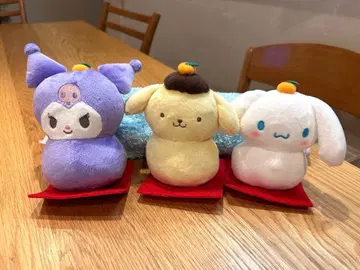 산리오 해피 마스코트 경단 봉제 인형 폼폼푸딩 쿠로미 시나몬