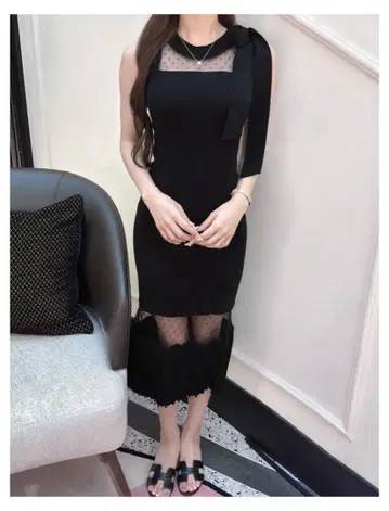 lumignon dot sheer pleats long op