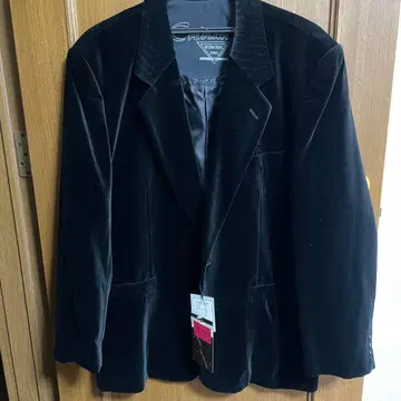 Credimi 블랙 벨벳 블레이저 자켓 남성용