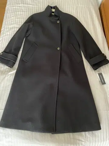 블랙 롱 코트 미사용 새상품 택 포함