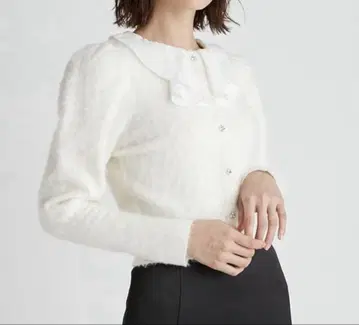 CELFORD 프릴 칼라 비쥬 가디건 36