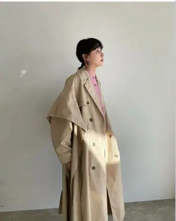 CLANE 사이드 리본 트렌치코트