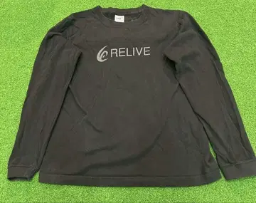 릴라이브 셔츠 RELIVE 블랙 긴팔 티셔츠 XS
