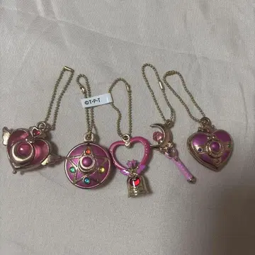 세일러문 다이캐스트 참 가챠 키링 5개 세트