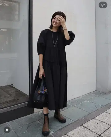 마차트 개더 티어드 원피스
