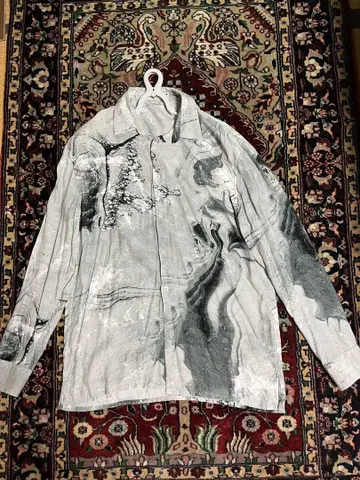 ZARA 긴팔 셔츠 M 추상 디자인