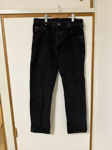 Wrangler 블랙 데님 팬츠 스트레이트 W36 L30
