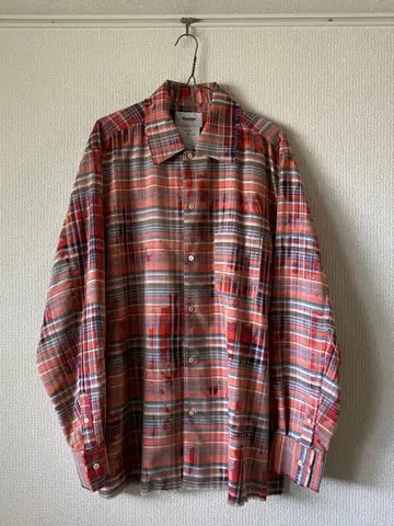 더블렛 오버 사이즈 체크 셔츠 XL 사이즈 레어