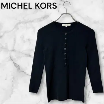 [MICHEL KORS] (M) 여성용 리브 니트 티셔츠 버튼