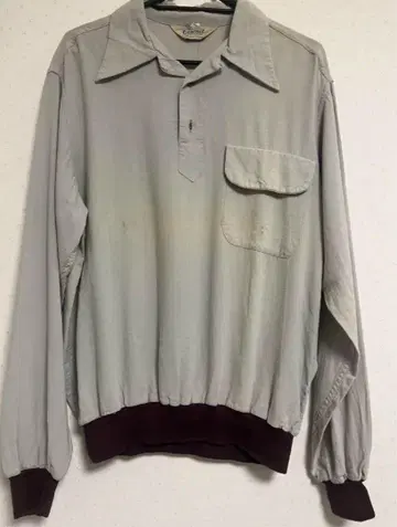 40s 50s 레이온 리브 셔츠