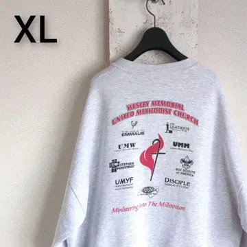90s USA JERZEES 맨투맨 그레이 프린트 XL