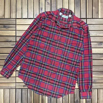 90s 캐나다제 L.L.Bean 엘엘빈 체크 긴팔 플란넬 셔츠
