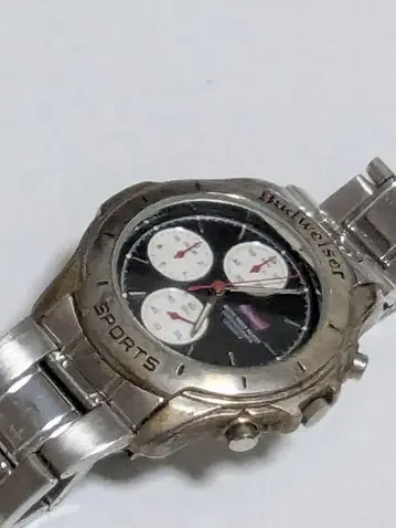 진품 90s 버드와이저 크로노그래프 쿼츠 손목시계