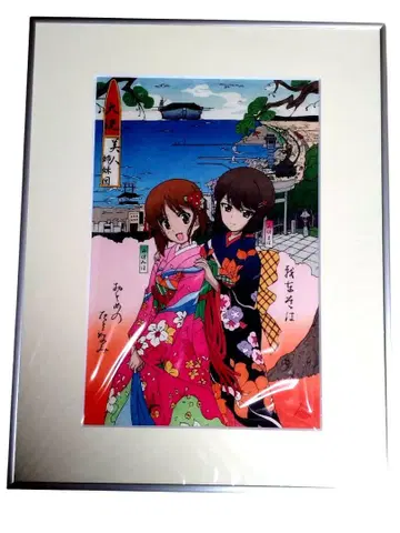 우키요에 걸즈 앤 판처 (걸판) 최종장 오아라이 미인 자매도 에도 액자