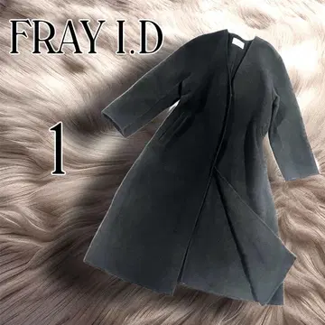 프레이 아이디 울 노카라 롱 코트 블랙 M 상당