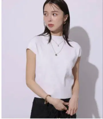 마이 스트라다 심플 니트 화이트