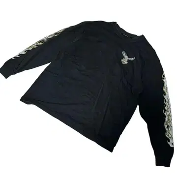 할리데이비슨 90s 빈티지 용 실버 금 파이어 패턴