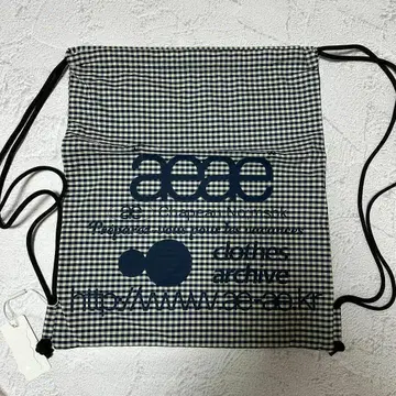 aeae 냅색 깅엄 체크 블루