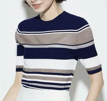 시어 멀티 보더 스웨터