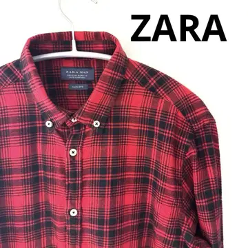 ZARA 긴팔 셔츠 M 사이즈 자라 남성용 체크