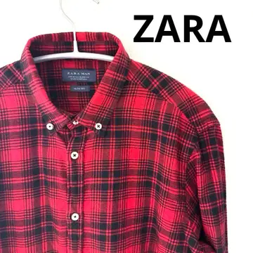 ZARA 긴팔 셔츠 M 사이즈 자라 남성용 체크