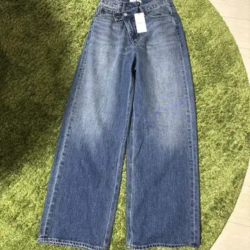 MOUSSY 스트레이트 데님 블루