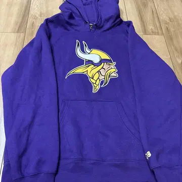 US 구제 의류 NFL 미네소타 바이킹스 프린트 맨투맨 후드티 L