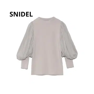 새상품급 [ SNIDEL ] 플리츠튤슬리브 니트 풀오버