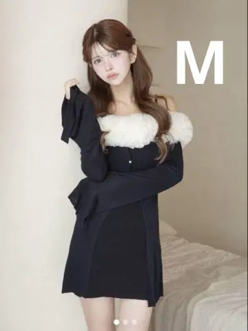 [ M 사이즈 ] 튤 오프숄더 비대칭 원피스 RANDY
