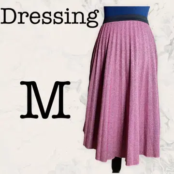 [ Dressing ] 드레싱 플리츠 스커트 M 롱 새상품급 핑크