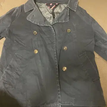 TOMMY HILFIGER 네이비 더블 브레스트 자켓 XL