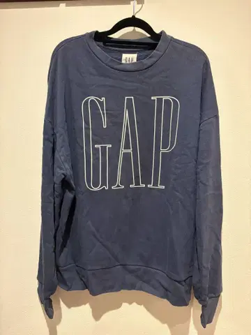 GAP 로고 프린트 맨투맨 블루