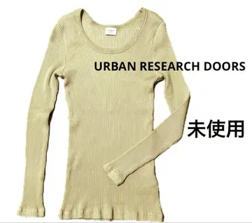 URBAN RESEARCH DOORS 여성용 티셔츠 리브 베이지